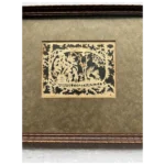 18th Century Miniature Cut Paper Picture, Paper Cut Scherenschnitte, Sacrifice of Isaac C 1790