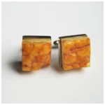 19,3g Unique Baltic Amber Cufflinks, Huge Butterscotch