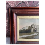 19th Century Victorian Sand Picture Carisbrooke Castle Isle of Wight, English Folk Art