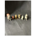 Lot Of 6 Lead Painted Dogs Made In England