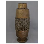 Marcello Fantoni Hammered Metal Welded Brutalist LARGE Vase Italian