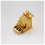 A Charmed Life Mechanical Cash Register Charm 14K Gold Three-Dimensional