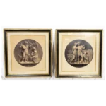 Pair of NeoClassical Photographs in Black and Gold Newcomb Macklin Frames