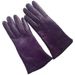 Portolano Purple Kid Leather Cashmere Lined Gloves Size 7