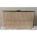Vintage Faux Pearl Compact Clutch