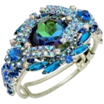 Vintage Juliana D&E Watermelon Heliotrope Clamper Bracelet