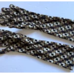 REDUCED Vintage Mod Pattern Double Knit Gloves Shades Of Brown
