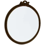 Vintage Round Empire Style Mirror with Gilt Wood Frame